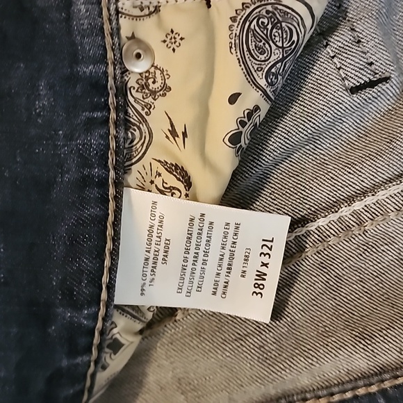 Moonshine Men's Straight Cut Jeans 38x32 - Picture 3 of 6